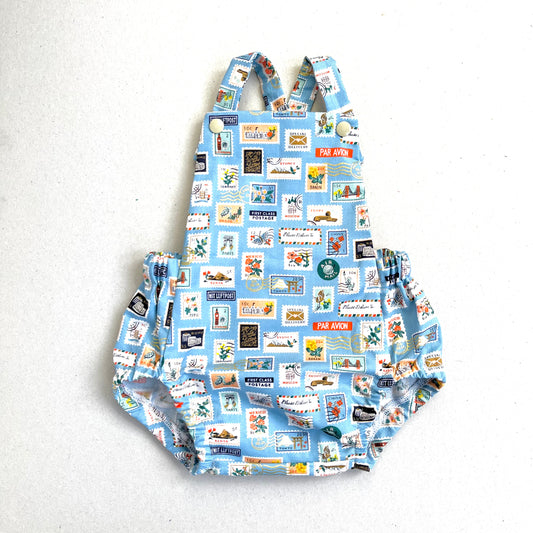 WORLD TRAVELLER SHORT ROMPER in SKY