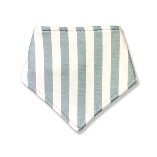 SEA FOAM STRIPE BANDANA BIB - Emma Neale Handmade