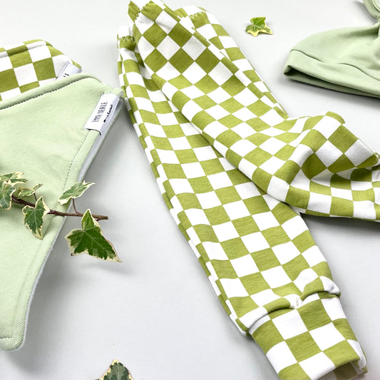 LIME BANDANA BIB - Emma Neale Handmade