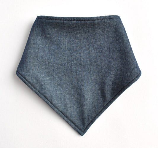 Dark Denim Bandana Bib - Emma Neale Handmade