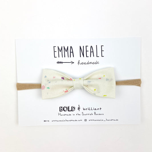 Confetti Ruby Bow Headband - Emma Neale Handmade