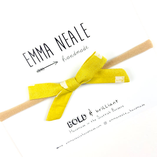 Lemondrop Orla Bow Headband - Emma Neale Handmade