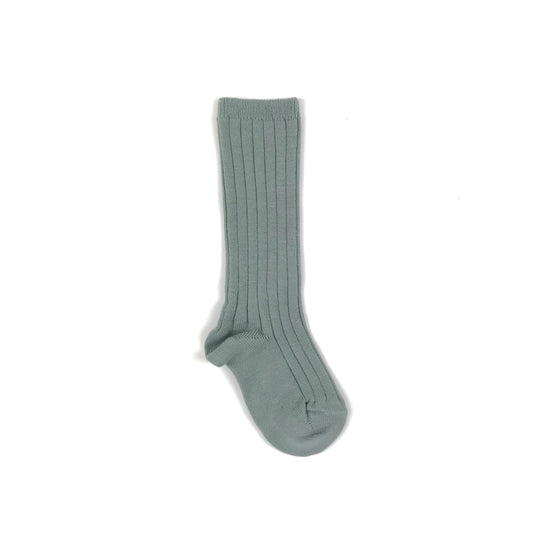 GREY GREEN KNEE SOCKS - Emma Neale Handmade