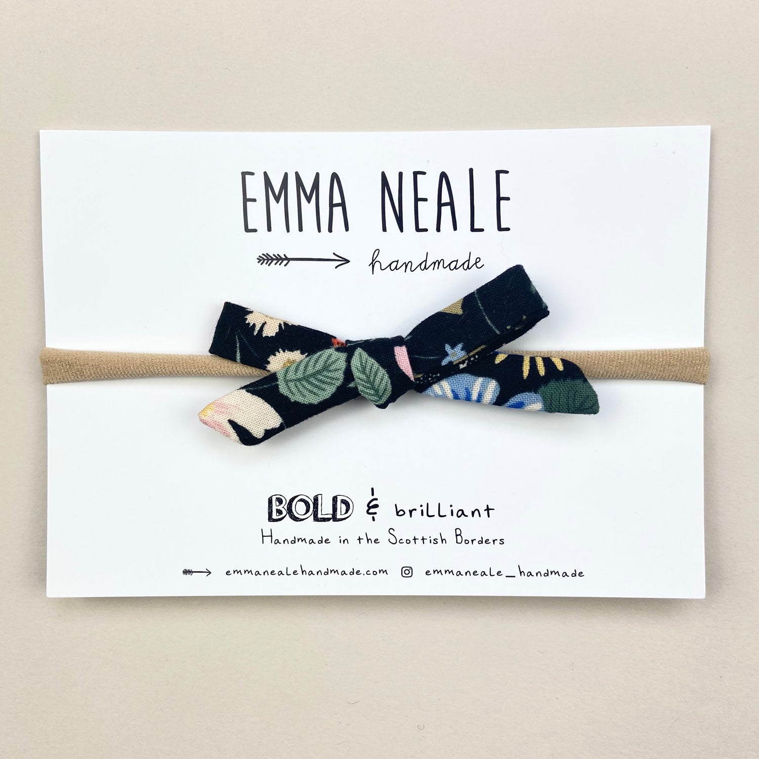 Strawberry Fields Orla Bow Headband - Emma Neale Handmade