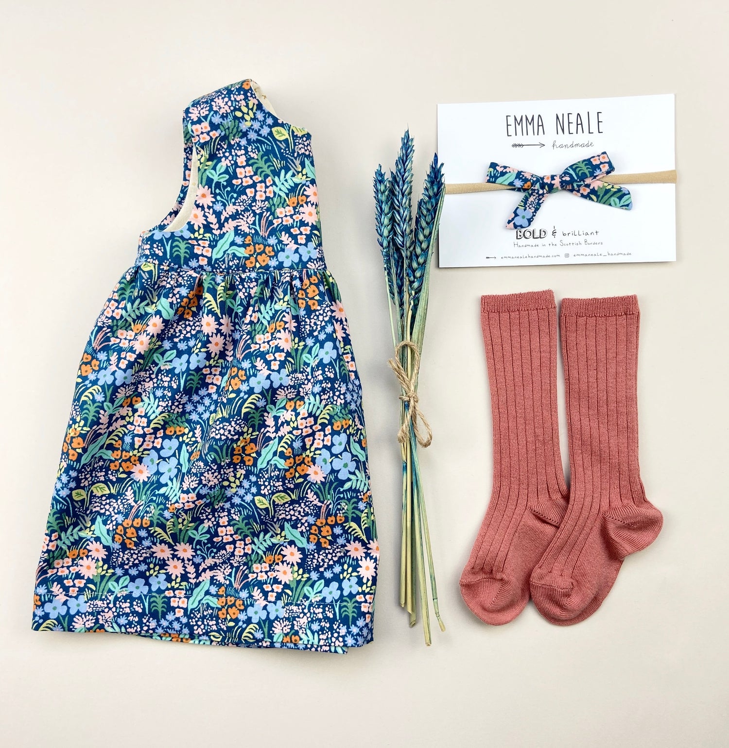 BLUE MEADOW DRESS - Emma Neale Handmade