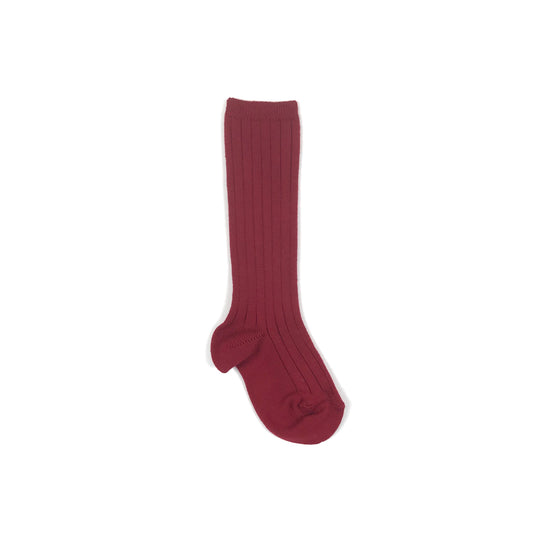 Burgundy Knee Socks - Emma Neale Handmade