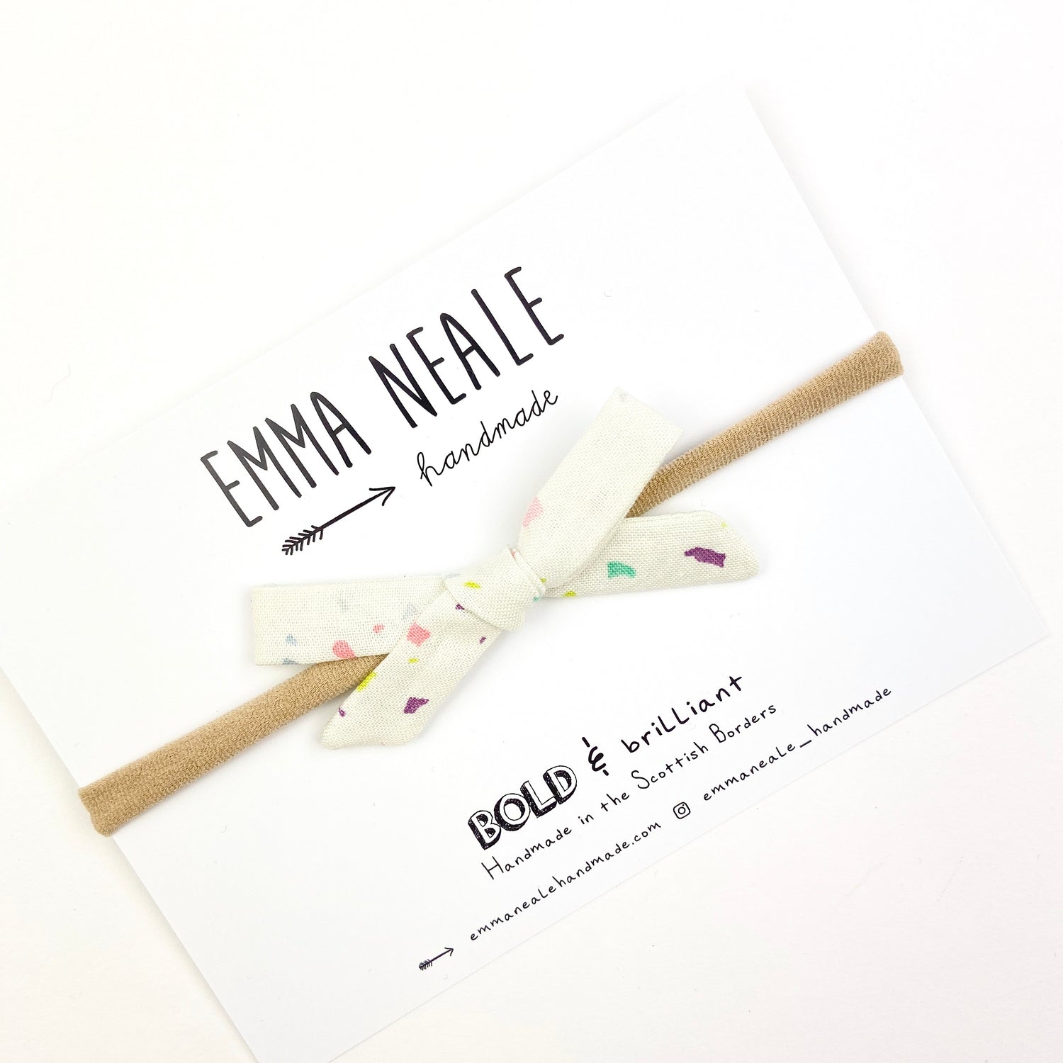 Confetti Orla Bow Headband - Emma Neale Handmade