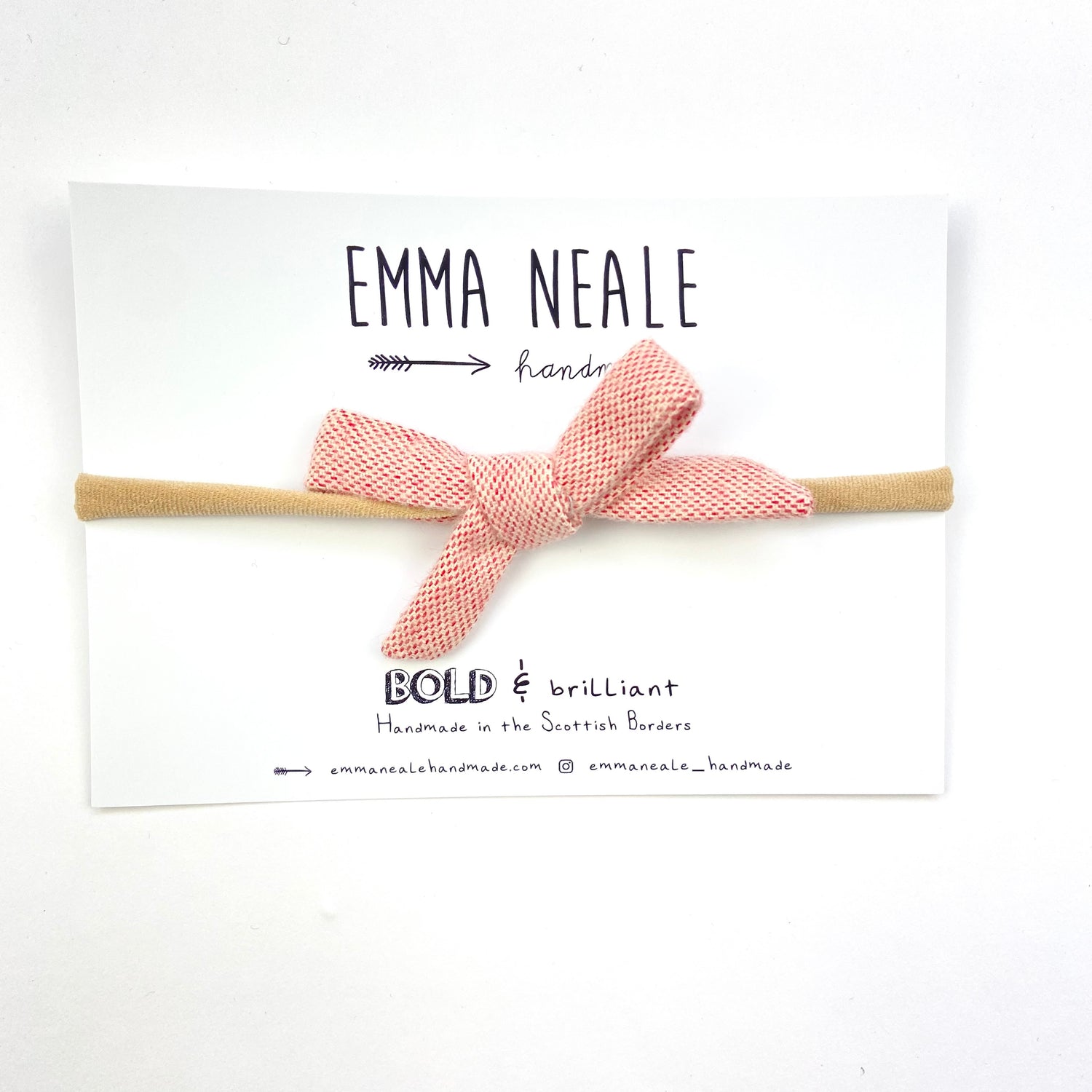 Strawberry Orla Bow Headband - Emma Neale Handmade
