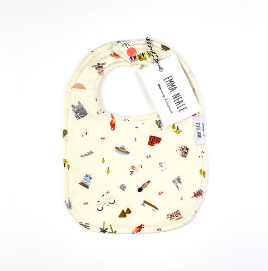 Little Explorer Traditional Bib - Emma Neale Handmade
