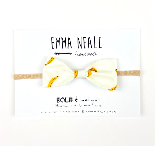 BANANA RUBY BOW HEADBAND - Emma Neale Handmade