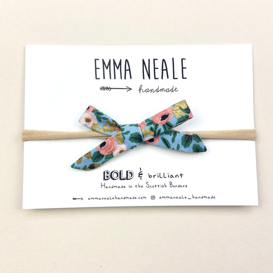 Rosa Orla Bow Headband - Emma Neale Handmade