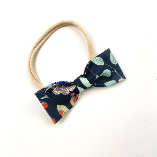 Strawberry Fields Ruby Bow Headband - Emma Neale Handmade