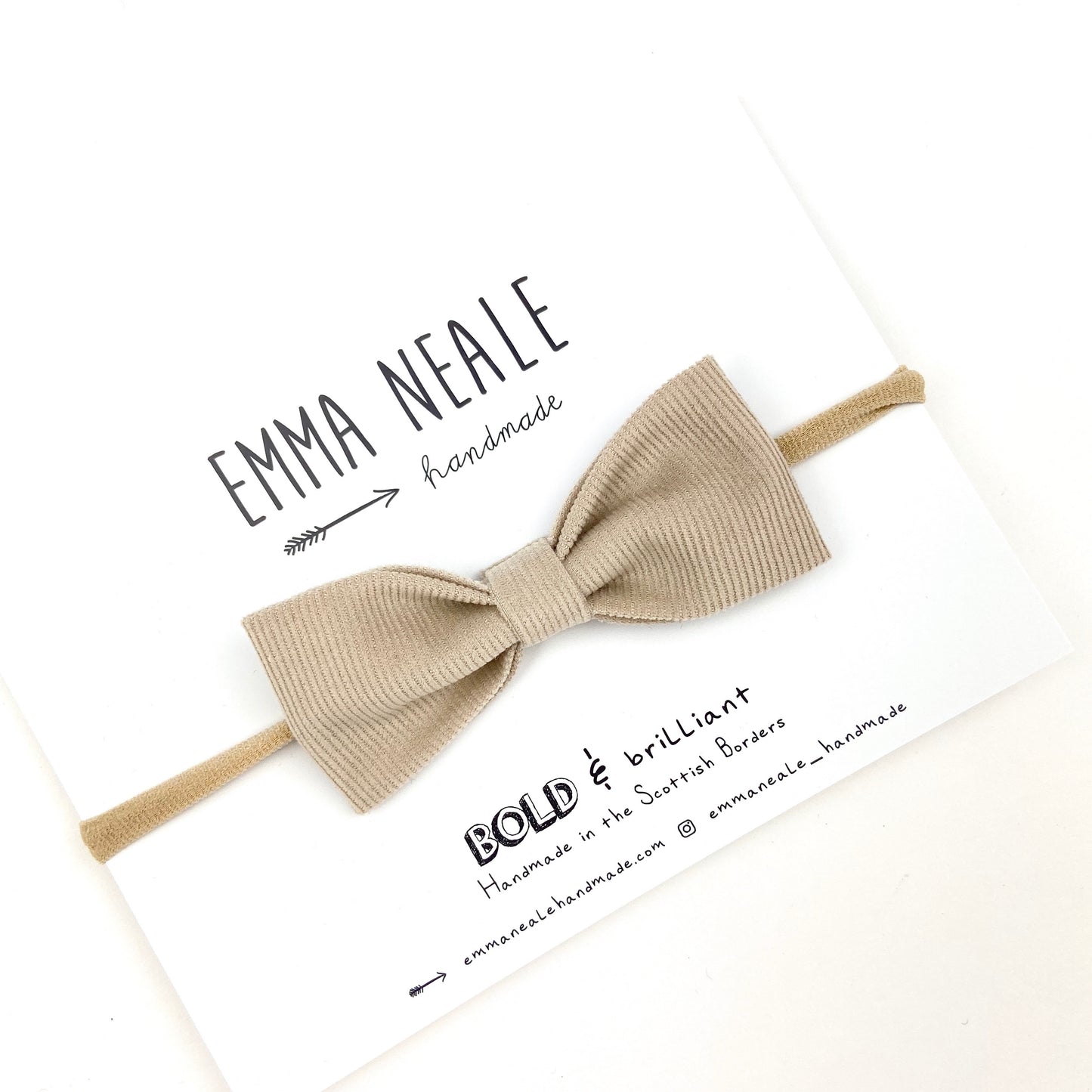Fudge Ruby Bow Headband - Emma Neale Handmade