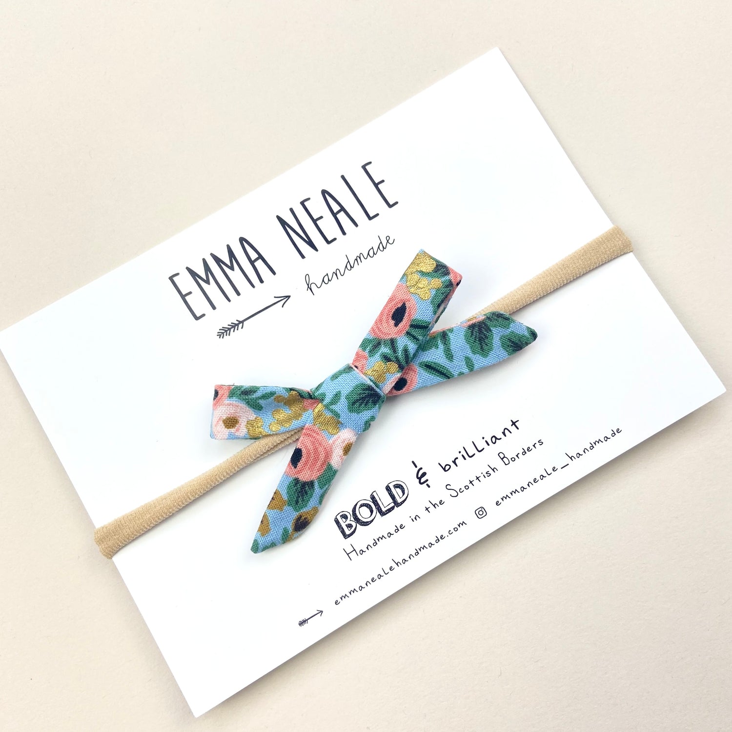 Rosa Orla Bow Headband - Emma Neale Handmade