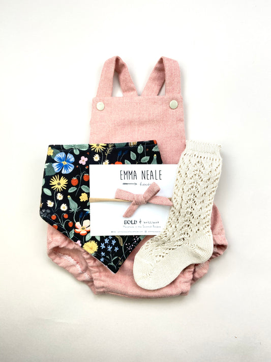 Strawberry Short Romper - Emma Neale Handmade