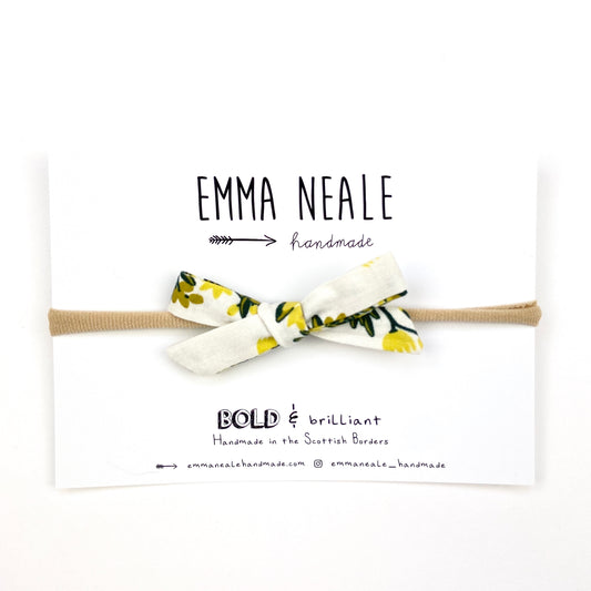 PINEAPPLE VINES ORLA BOW HEADBAND - Emma Neale Handmade