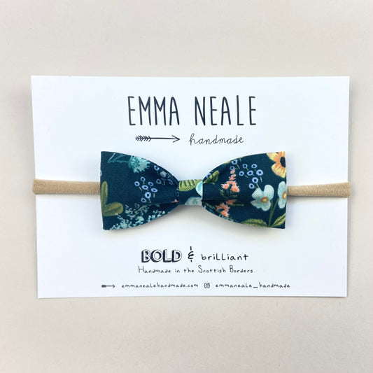 TWILIGHT HERB GARDEN RUBY BOW HEADBAND - Emma Neale Handmade