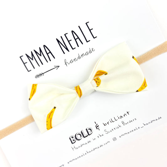 BANANA RUBY BOW HEADBAND - Emma Neale Handmade