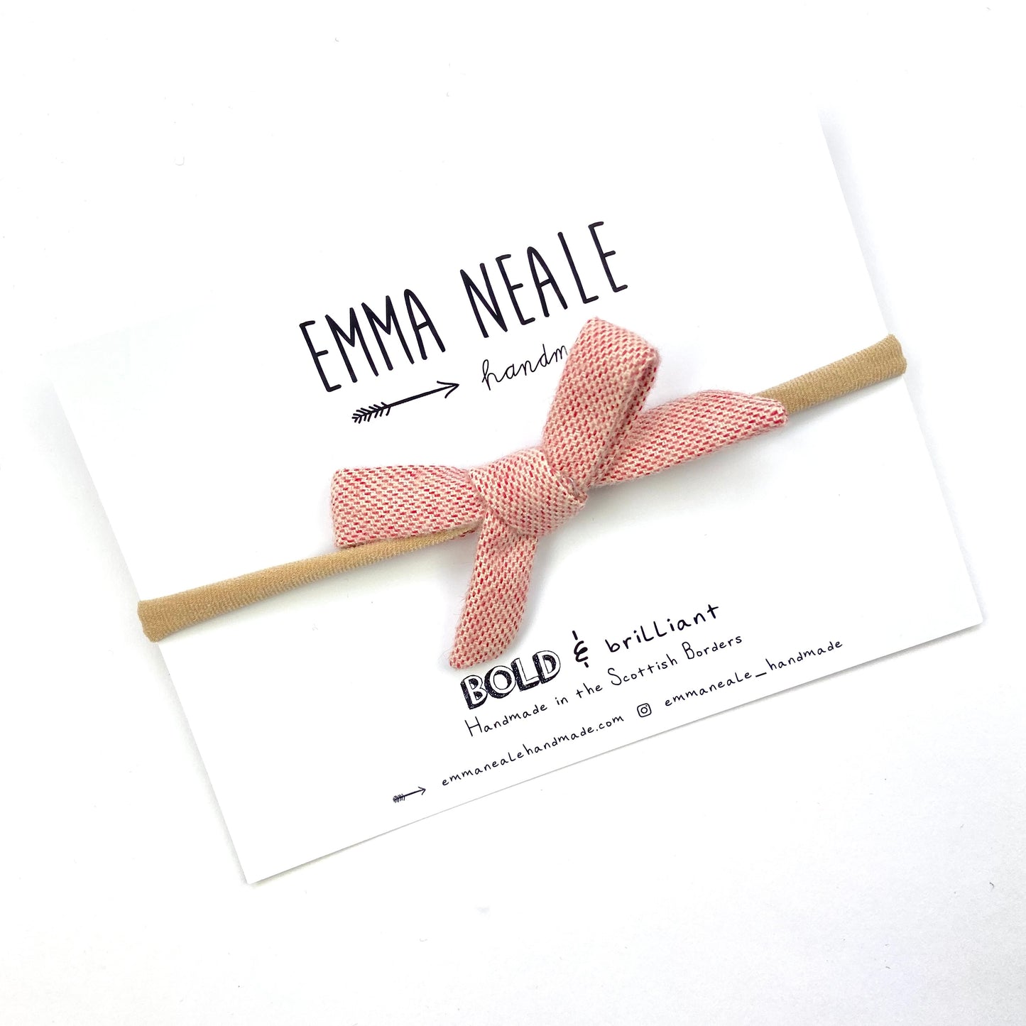 Strawberry Orla Bow Headband - Emma Neale Handmade