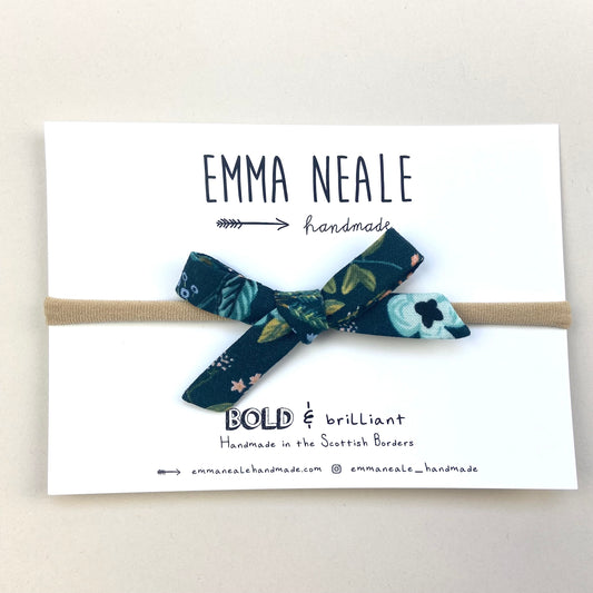 TWILIGHT HERB GARDEN ORLA BOW HEADBAND - Emma Neale Handmade
