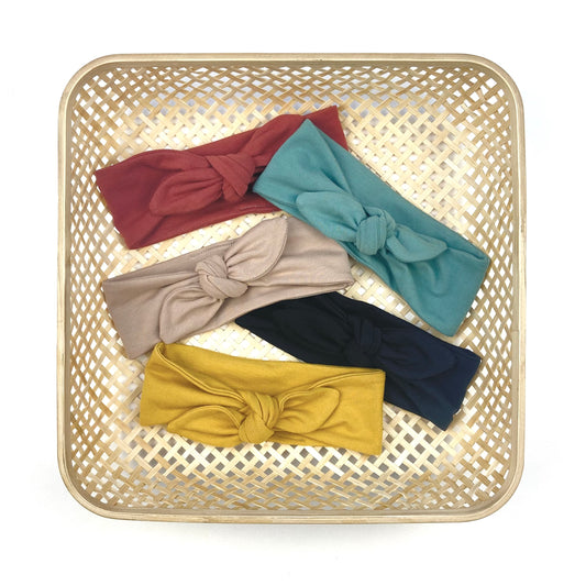 TOMATO KNOTTED HEAD WRAP - Emma Neale Handmade