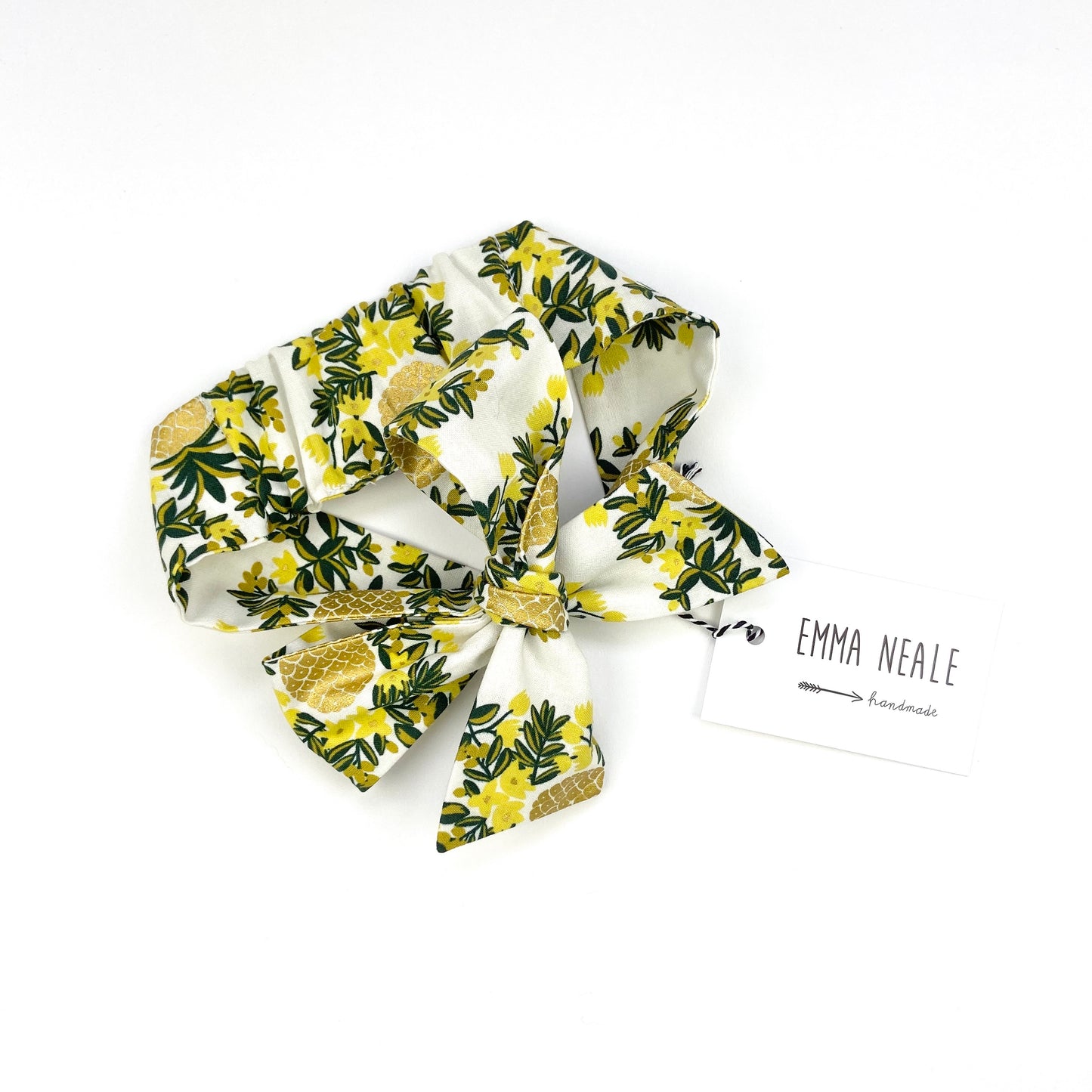 20% OFF Pineapple Vines Large Bow Headband - Emma Neale Handmade