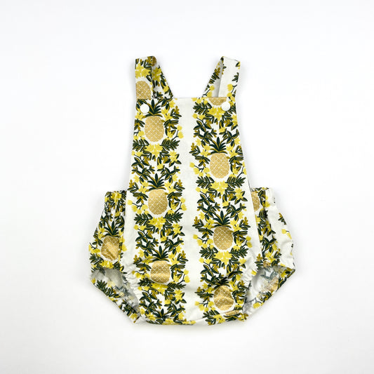 SALE 20% OFF Pineapple Vines Short Romper - Emma Neale Handmade