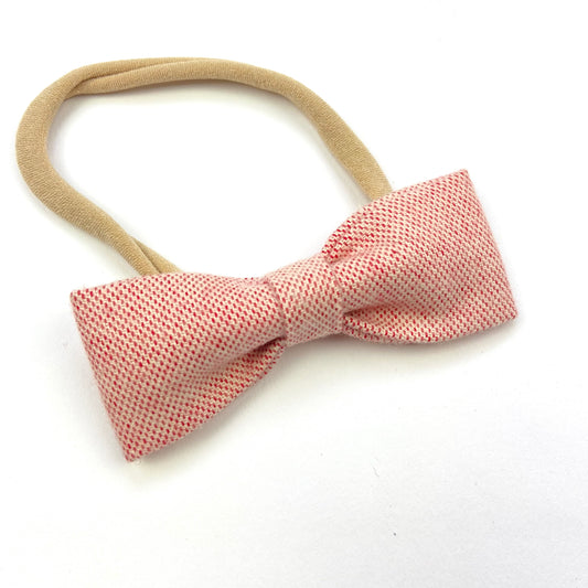 Strawberry Ruby Bow Headband - Emma Neale Handmade