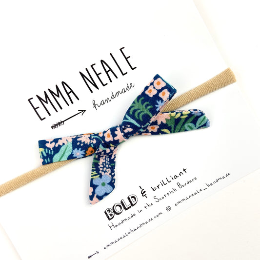 Blue Meadow Orla Bow Headband - Emma Neale Handmade