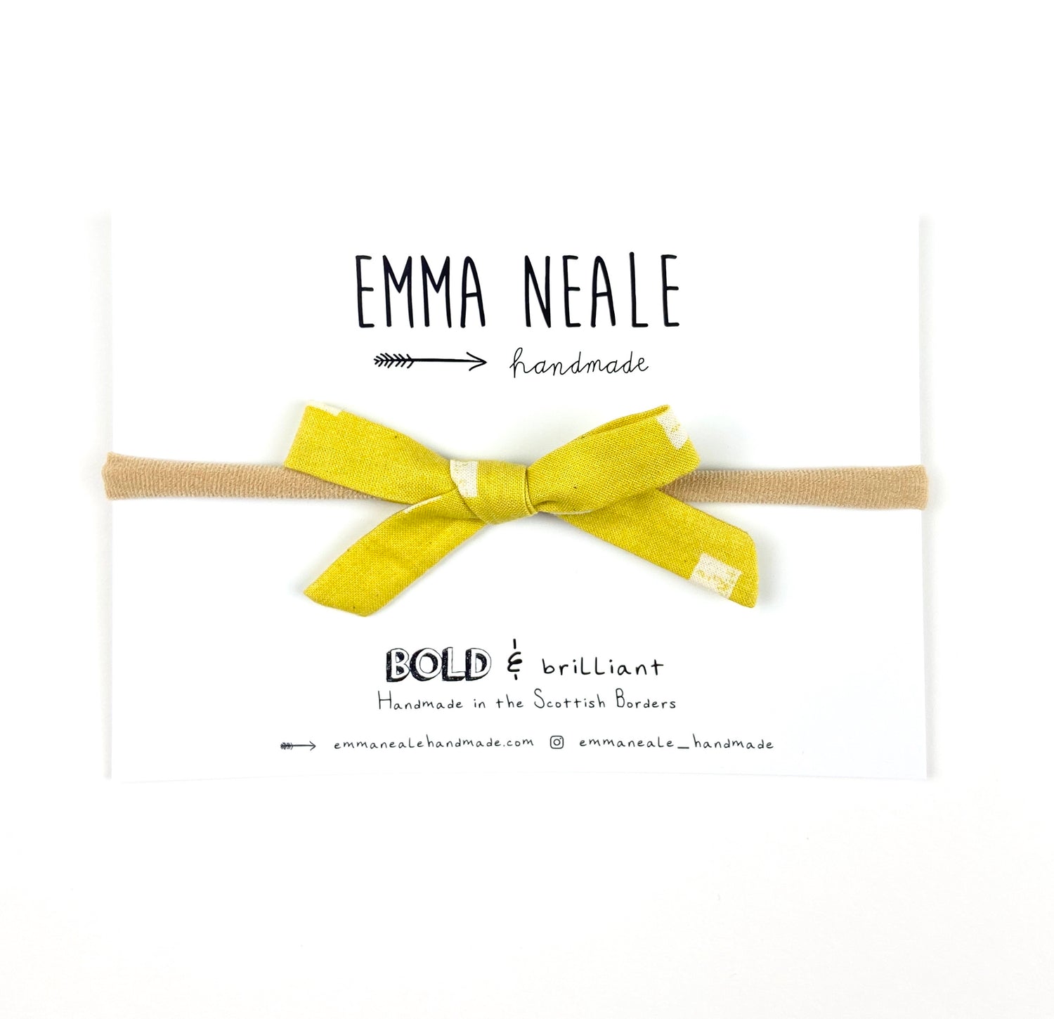 Lemondrop Orla Bow Headband - Emma Neale Handmade