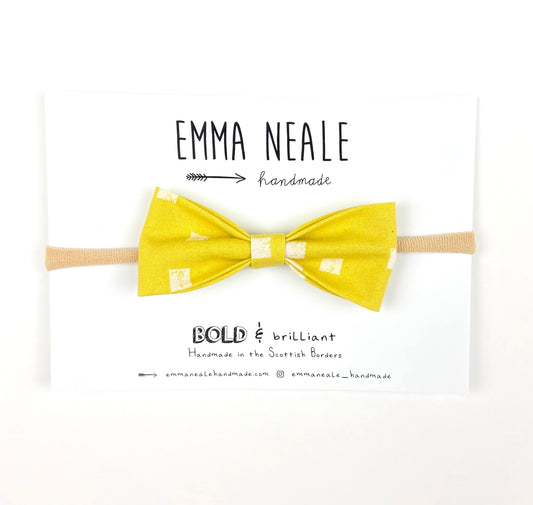Lemondrop Ruby Bow Headband - Emma Neale Handmade