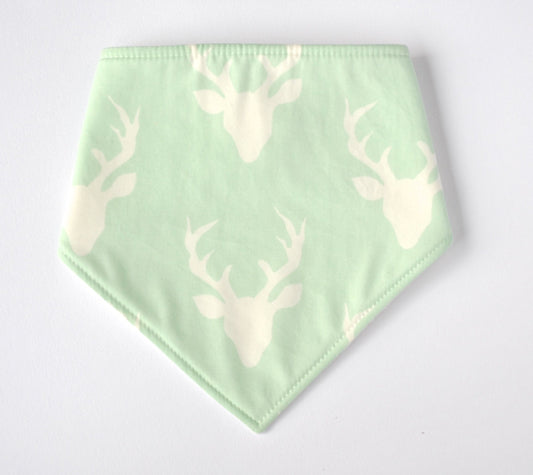 SALE Mint Stag Bandana Bib - Emma Neale Handmade
