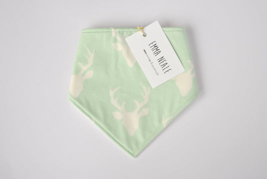 SALE Mint Stag Bandana Bib - Emma Neale Handmade